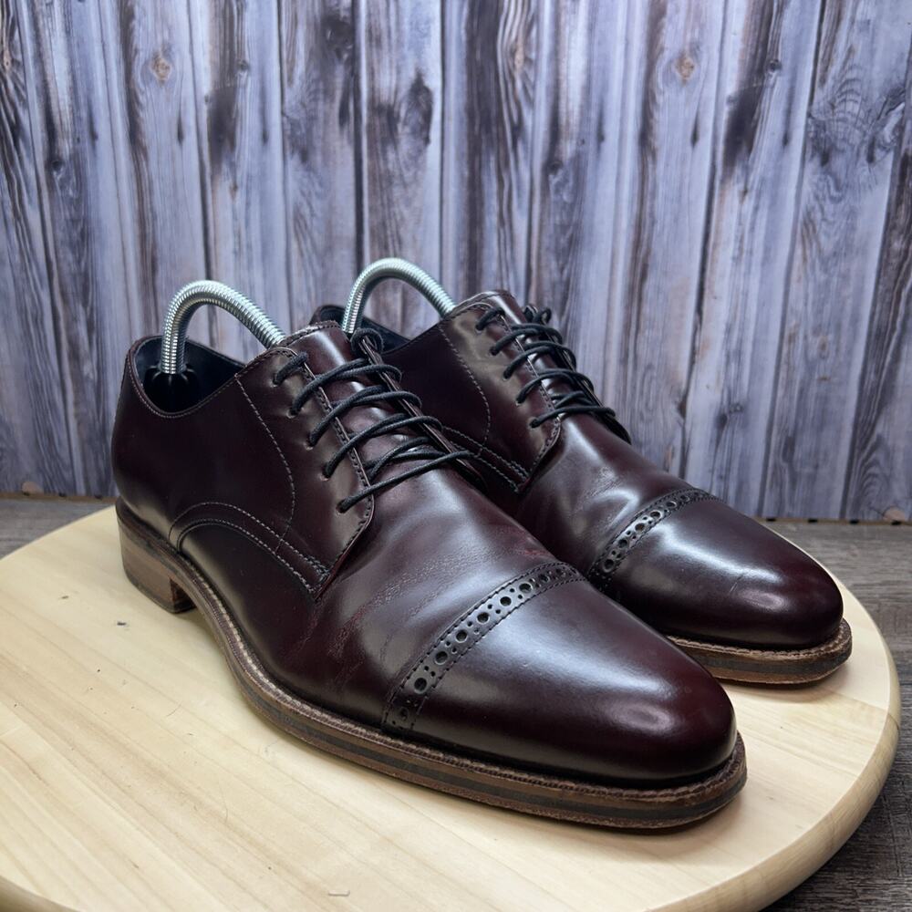 Cole Haan AIR Madison Cap Toe Mens 9M Burgundy Brogue C10840